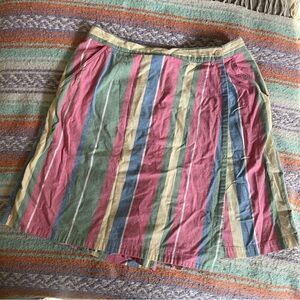 Vintage Talbots Multicolor Cotton Skort 16 XL Plus Size